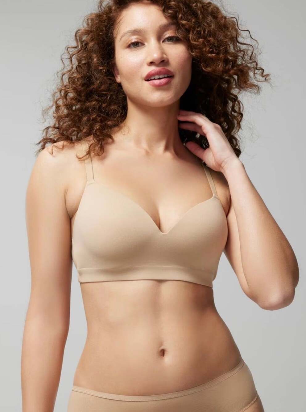 Soma Enbliss Wireless Bra Warm Amber Nude Seamless Padded 40B NWT MSRP $48
